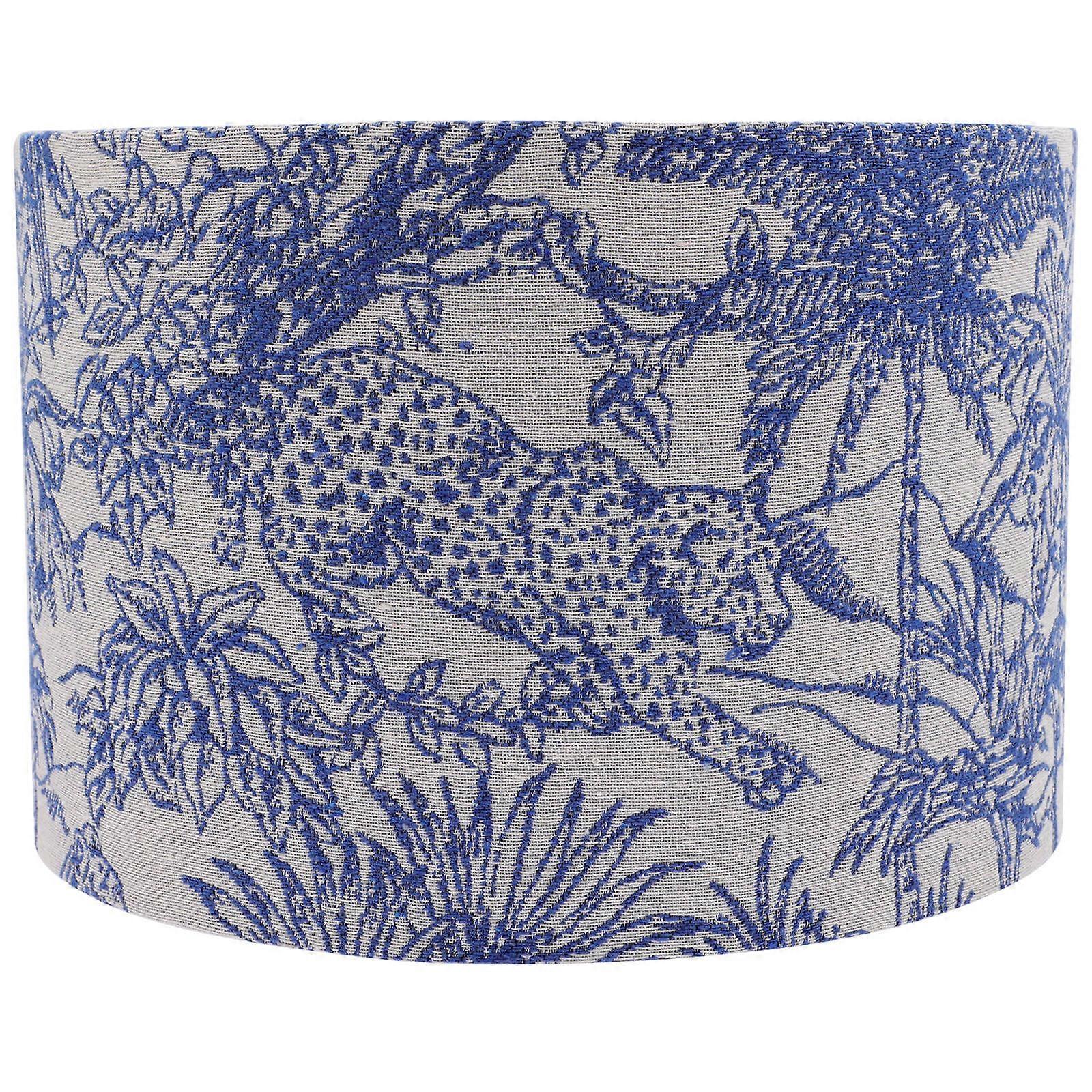 Embroidery Lamp Shades Fabric Drum Light Shade for Desk Lamp Iron Material Square Shape 1Pack
