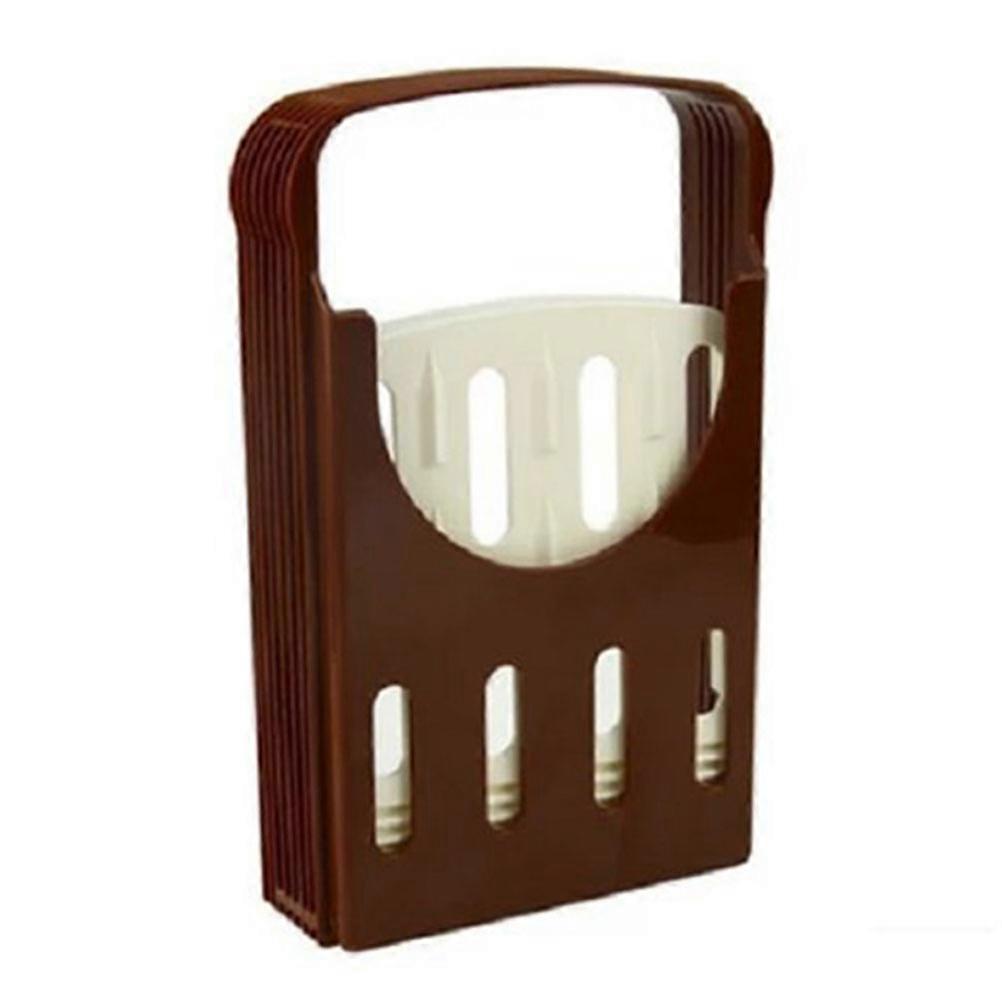 Adjustable Bread Slicing Guide Manual Slicing Tool for Food Preparation Dark Brown Coffee White Safe and Even Cutting 1Pcs