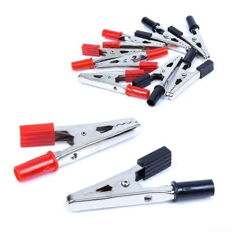 10piece set of insulated electrical alligator clips for battery terminals