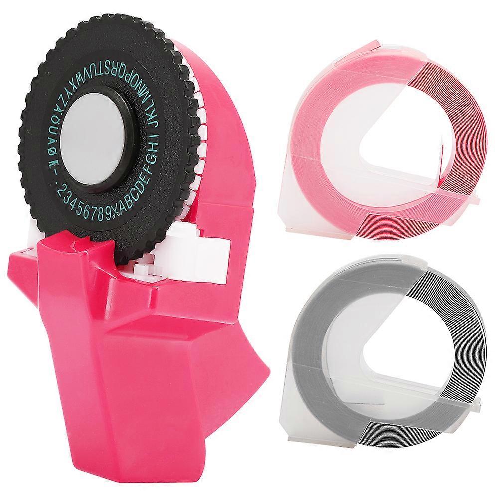 Mini Manual Tape Maker Decorative Coloured ABS 3D Embossing Tape 9mm for Handbook