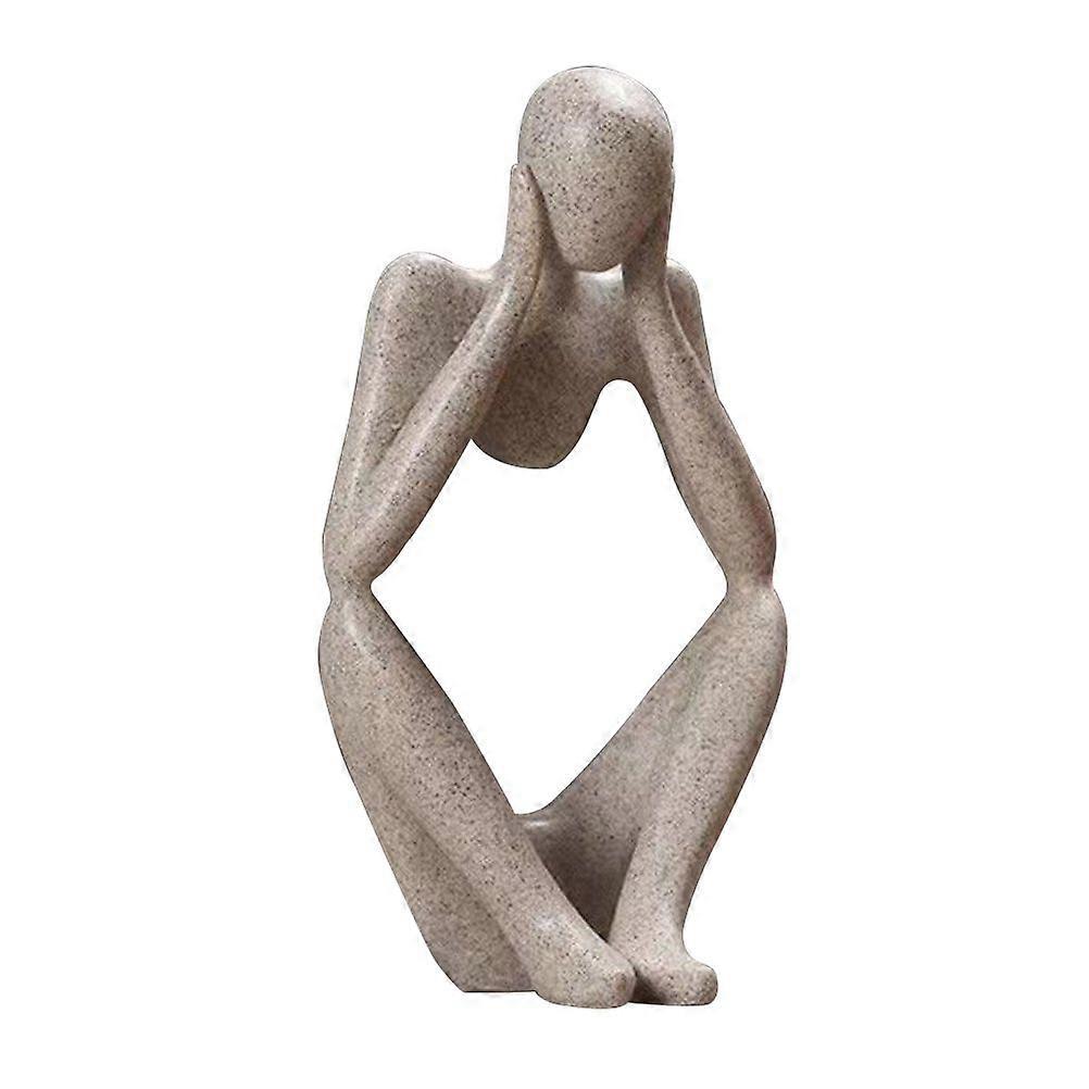 Desktop Thinker Statue Decorative Abstract Character Decor for Home Office