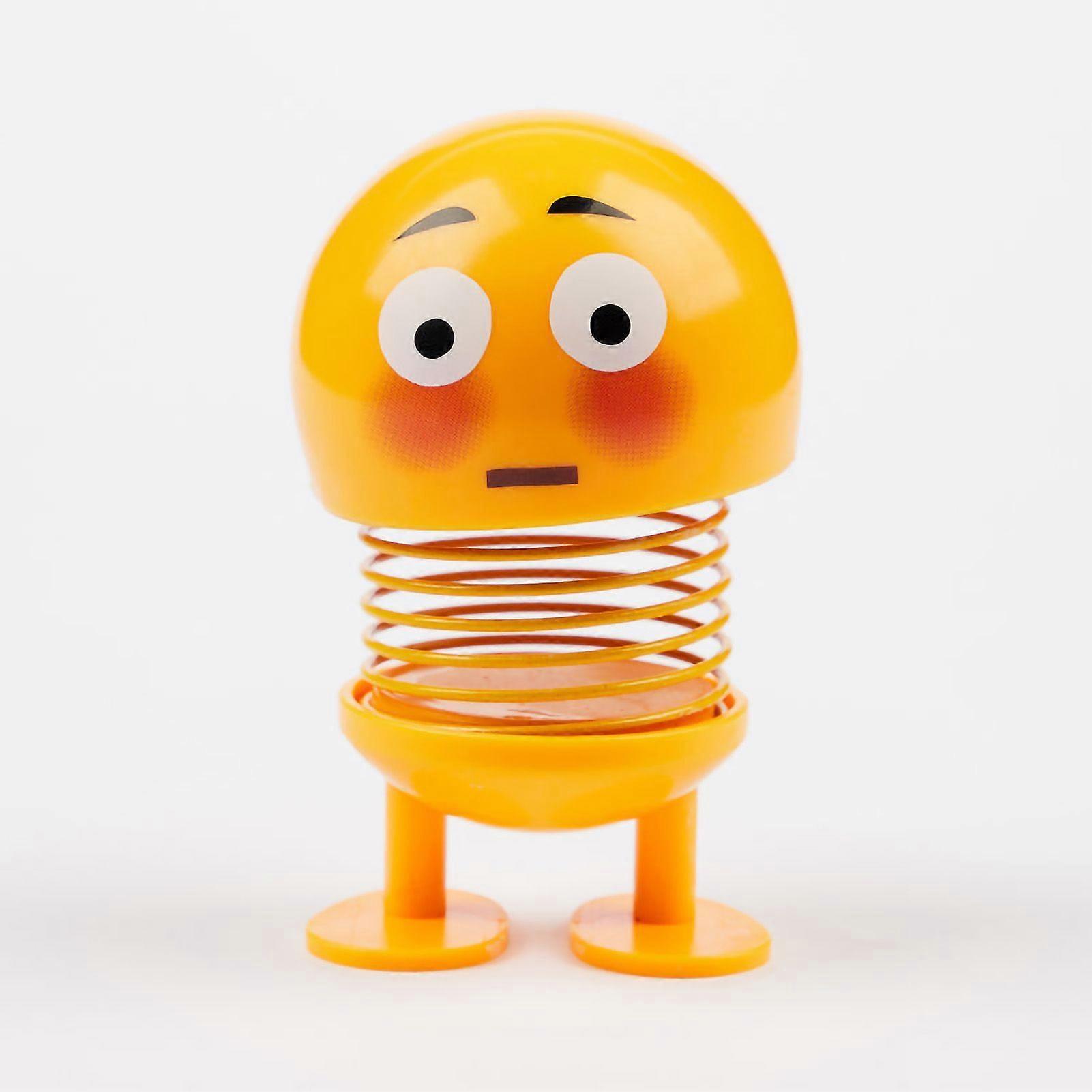 スプリングボブルヘッドおもちゃかわいい顔車感情人形車のダッシュボードのインテリア装飾No.2