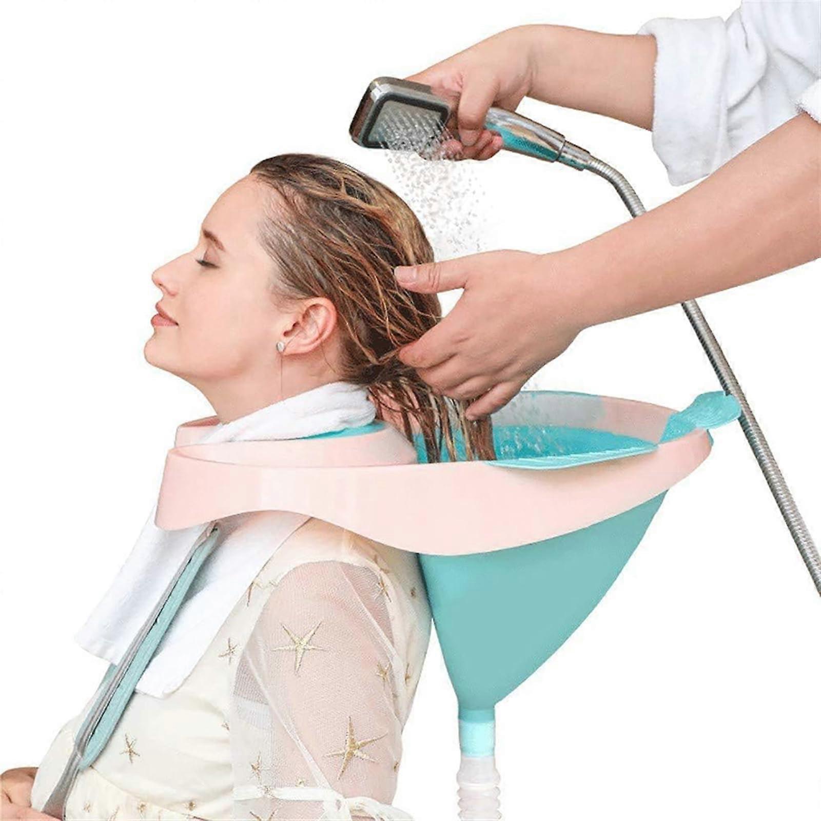 Portable Shampoo Basin with Straps, LeakProof, SlipResistant for Disabled
