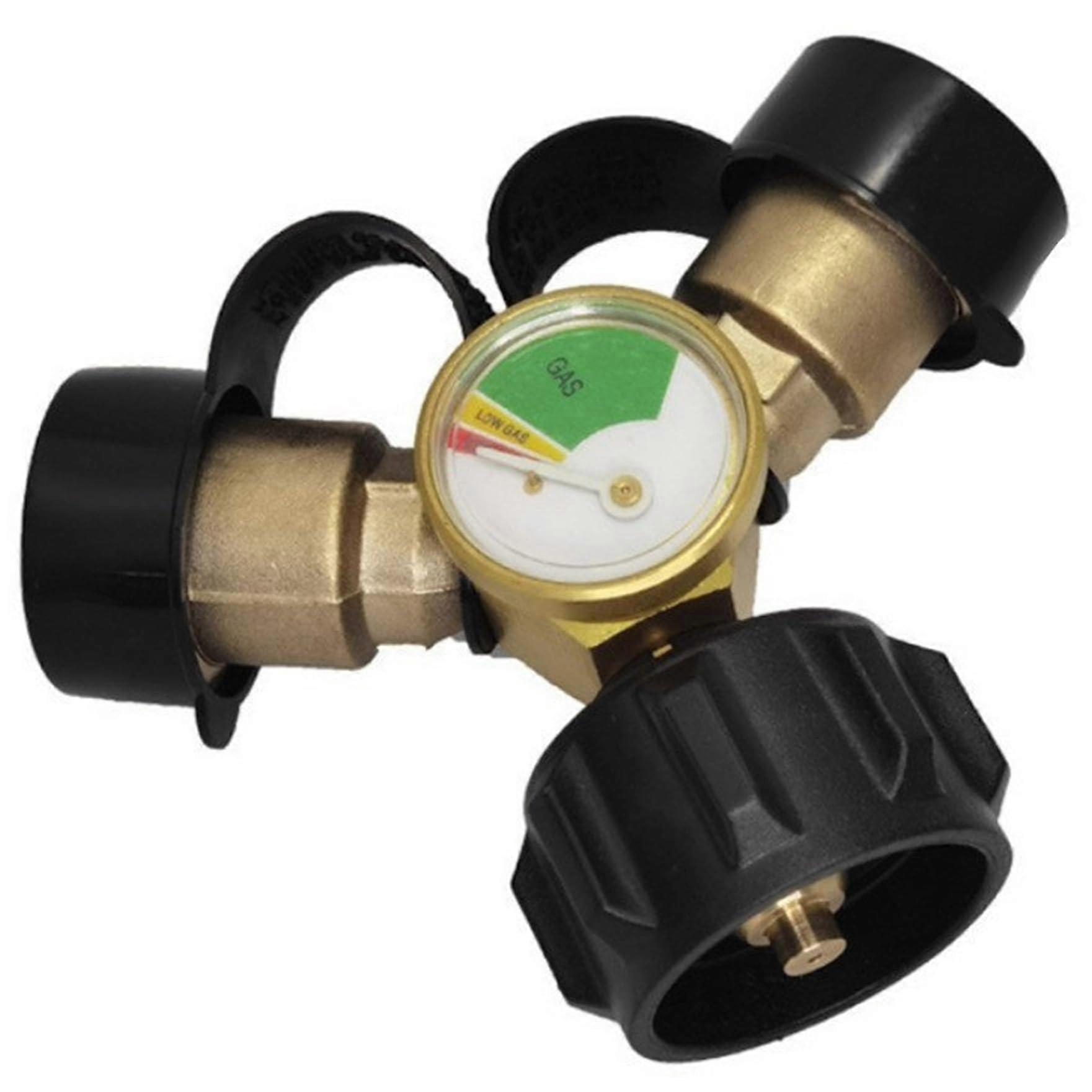 Propane Refill Adapter - Heavy Duty Y Shape 2 Way Portable Propane Splitter for Tank Cylinder Refills