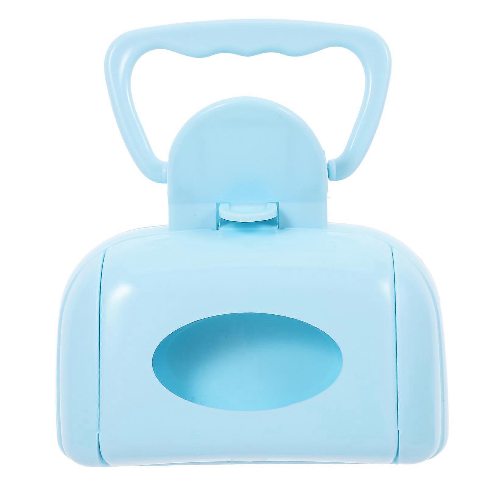 dog poop can, dog poop bucket, dog poop collector, large dog poop scoop, sky blue