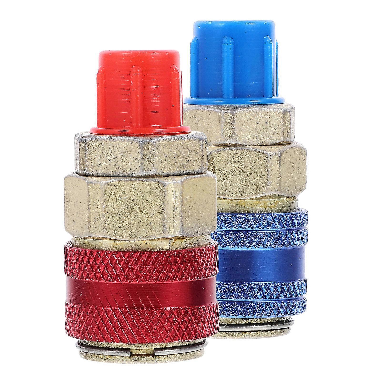 Air Conditioner Conversion Adapter Car Air Conditioning Connetor Quick Connect High Flow 2Pcs