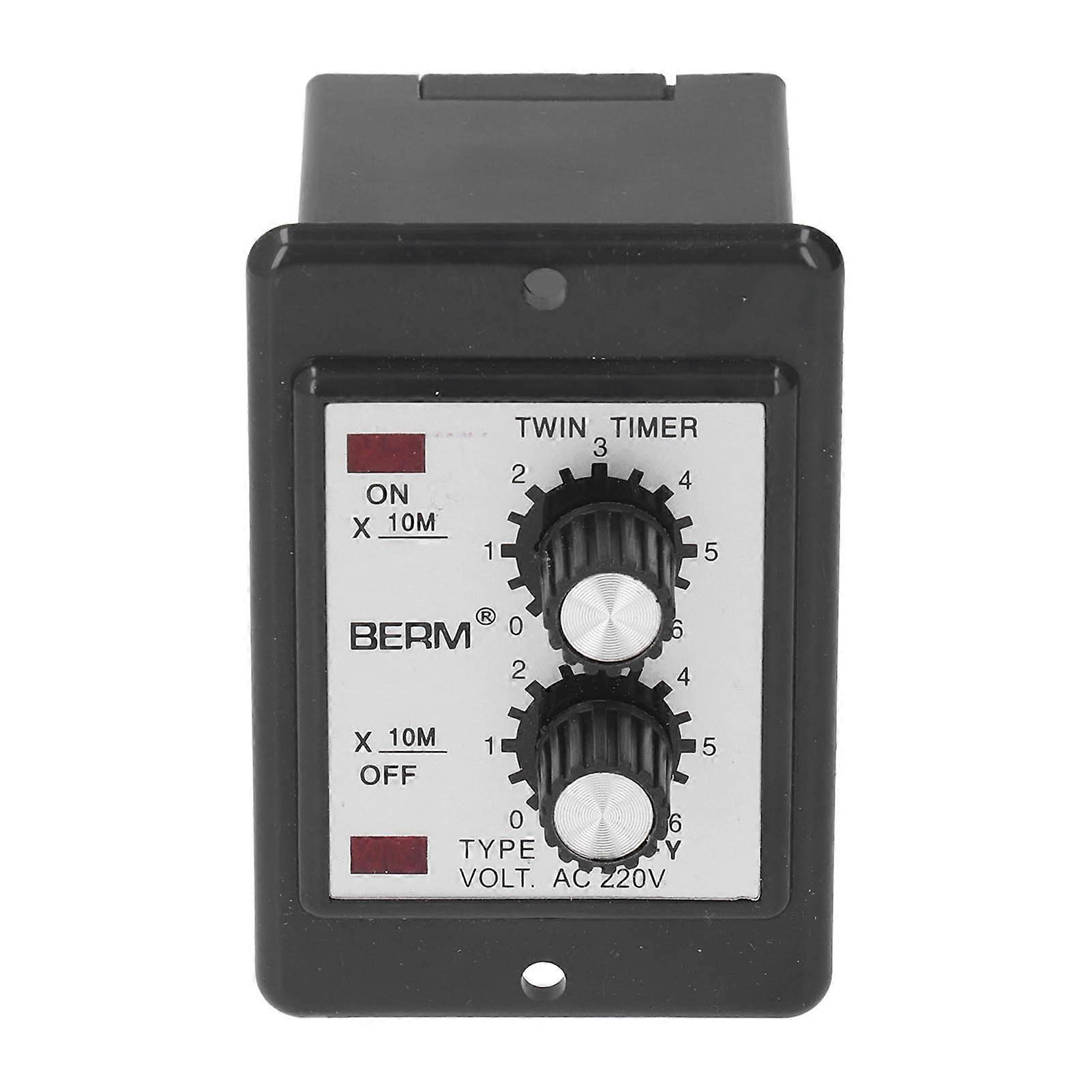 BERM Cycle Delay Relay Module Anti Interference Low Power Consumption Twin Timer Relay AC220V