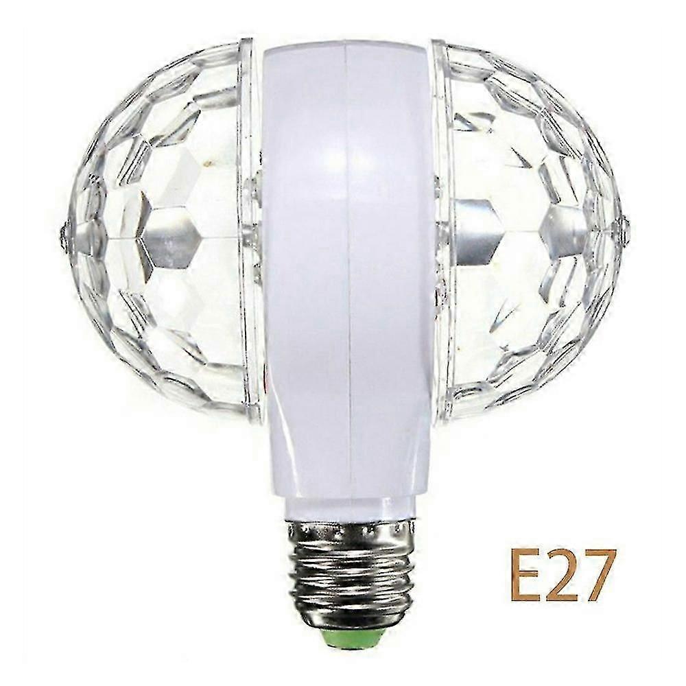 Double Head Led Rotating Bulb Party Disco Lamp Crystal Ball Stage Light