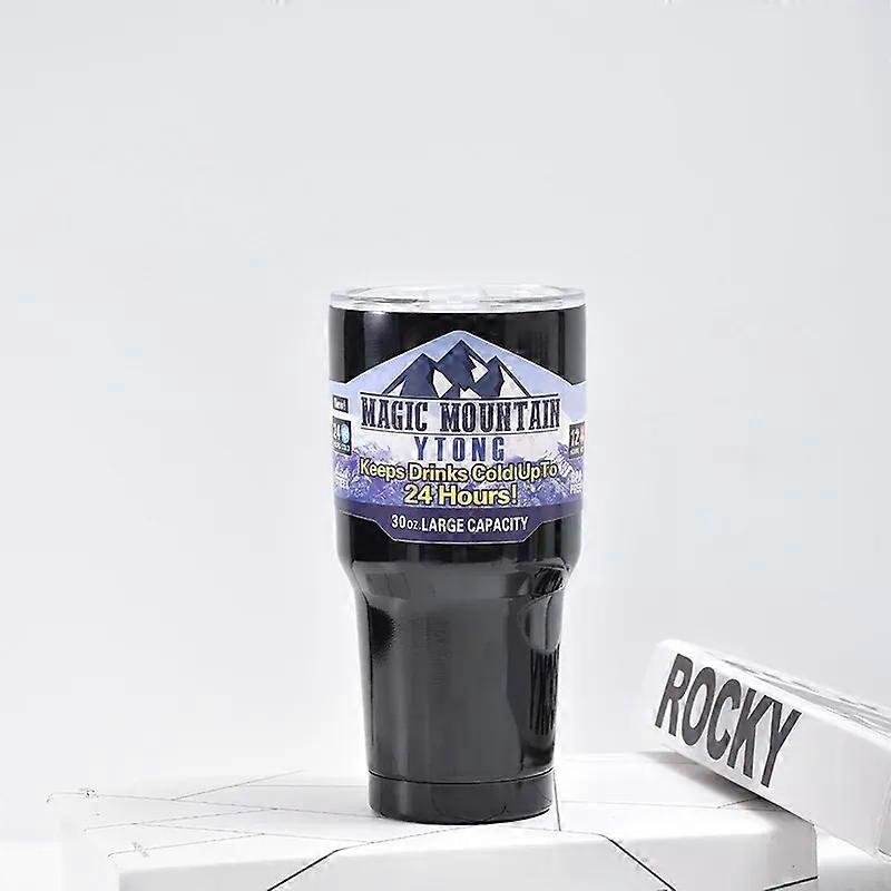 iskolatáska 1db 30OZ rozsdamentes acél fagyasztó termosz csésze szalmával jég kávéital vákuumszigetelt palack autós utazás szabadtéri hegyi csésze