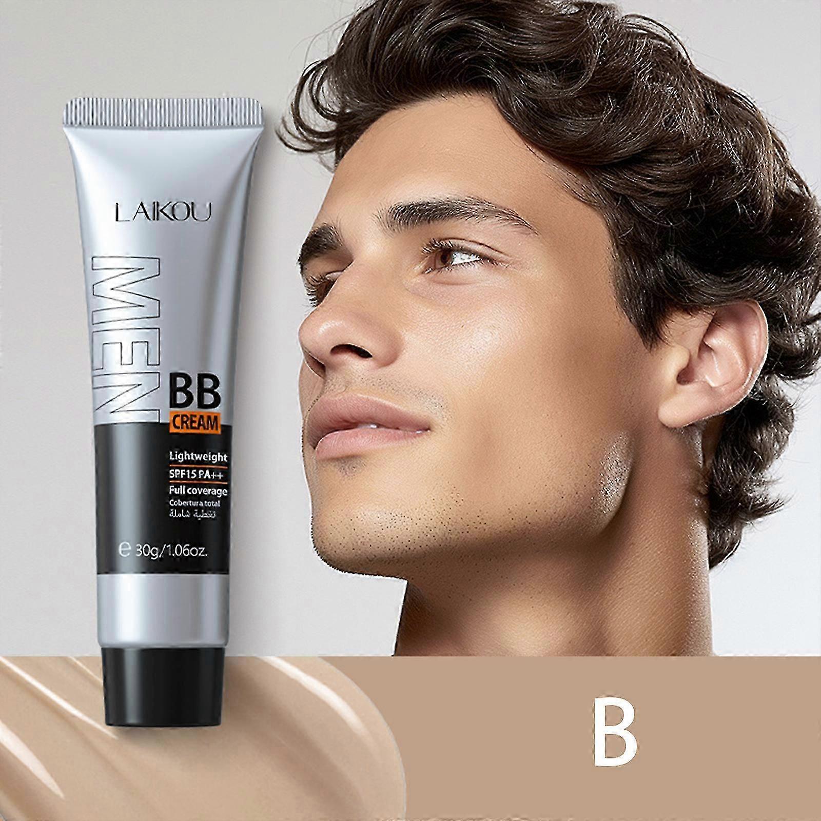 BB Cream للرجال، كريم أساس مرطب ملون BB، كريم تصحيح لون خافي العيوب للرجال، لتغطية الشوائب