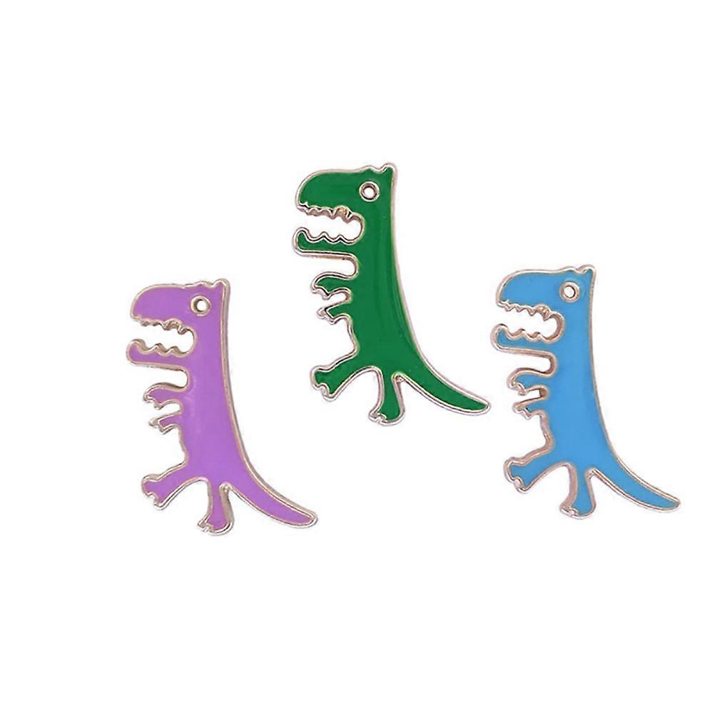 3 Pieces Fashion Cartoon Animal Brooches for Women Assorted Color Alloy Jewelry for Clothing