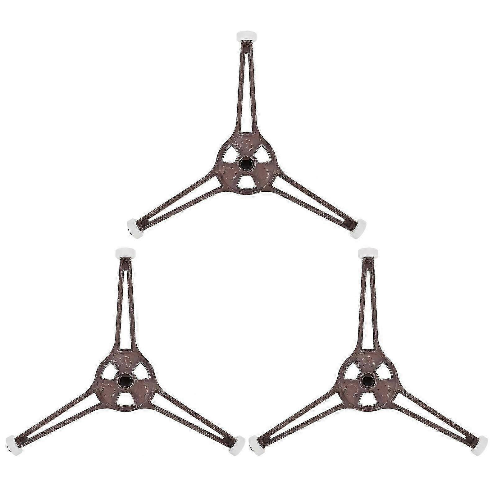 3PCS Microwave Turntable Ring Triangle Support Rack 16x16cm Coffee