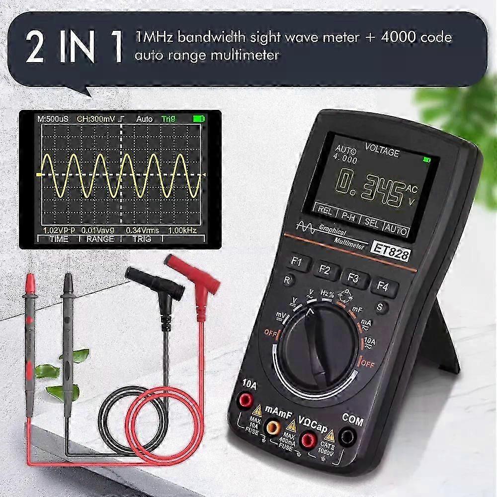 Oscilloscope Graphical Multimeter Digital 2-in-1 HD Intelligent 24 Inches Color Screen Multimeters 1MHz Bandwidth Testers