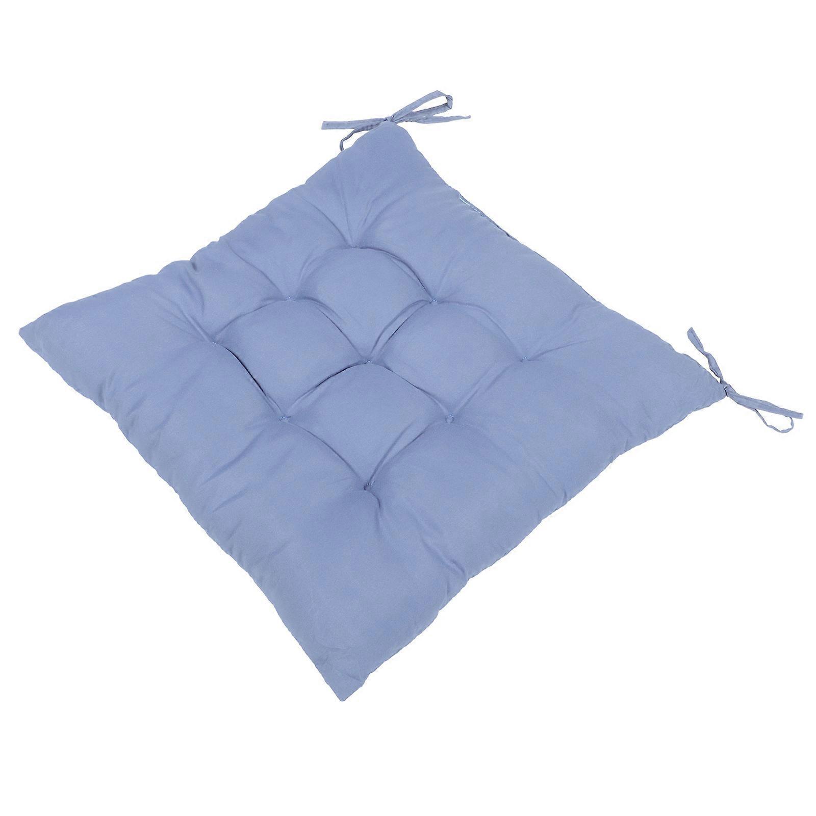 Portable Comfortable Cotton Chair Cushion for Home Use Dark Blue Breathable and