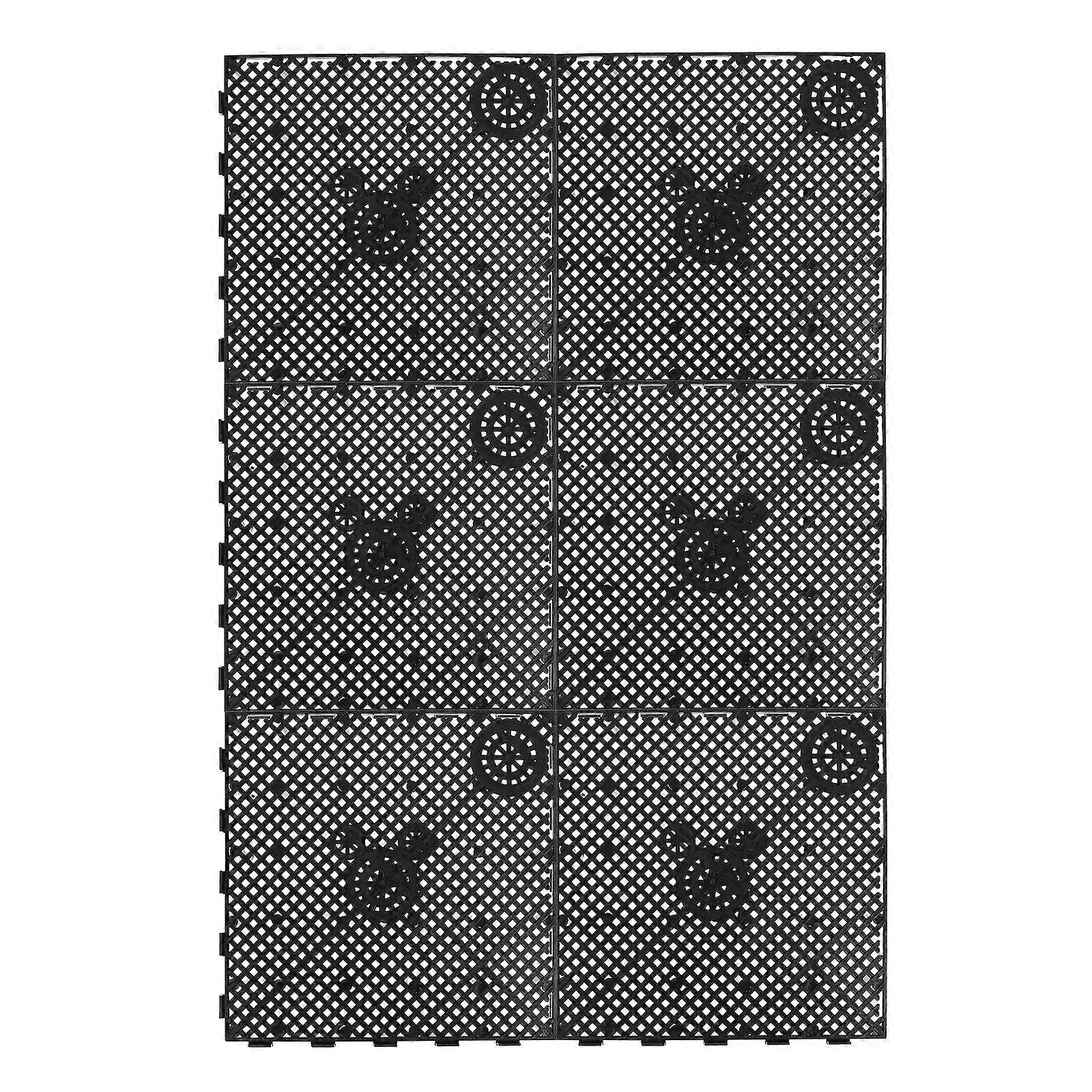Black Plastic Fish Tank Divider Plates for Aquarium Use 6 Pieces DIY Filter System with Multi Hole