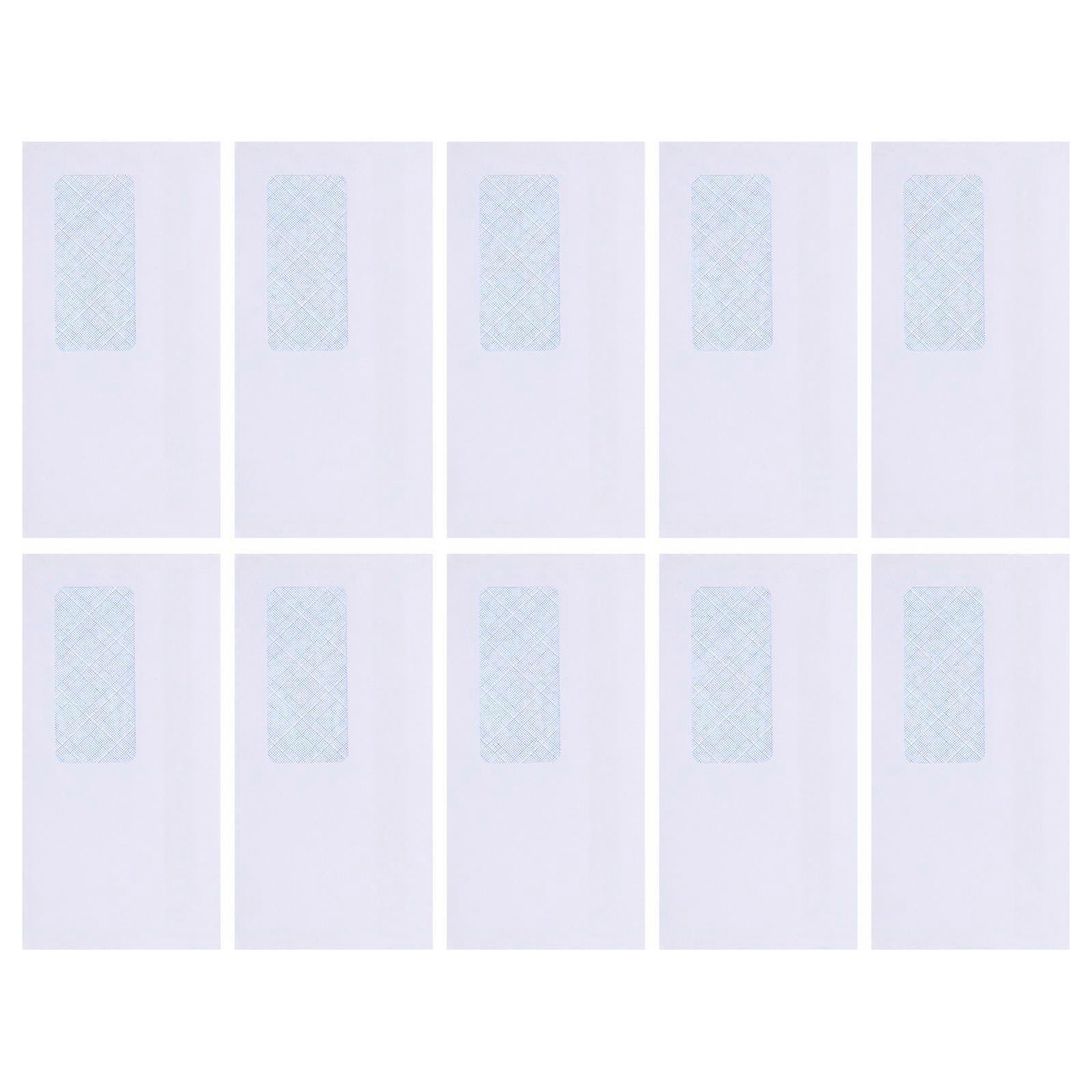 50pcs Self-Sealing Security Envelopes With Left Window Blessing Card Envelopes Ideal For Mailing Documents And Invitations