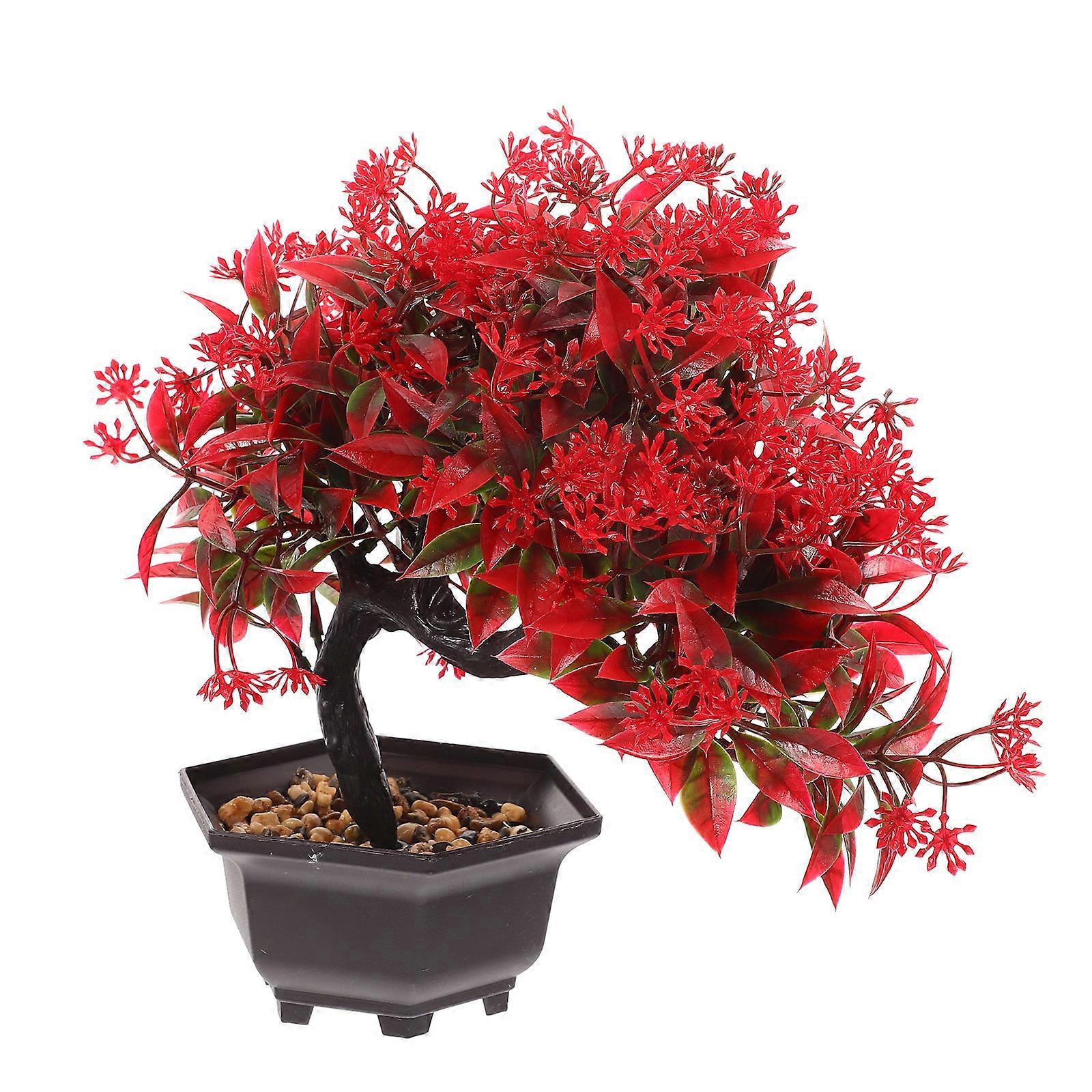 Realistic Bonsai Small Fake Plant Desk TV Cabinet Decor Artificial Bonsai Tree