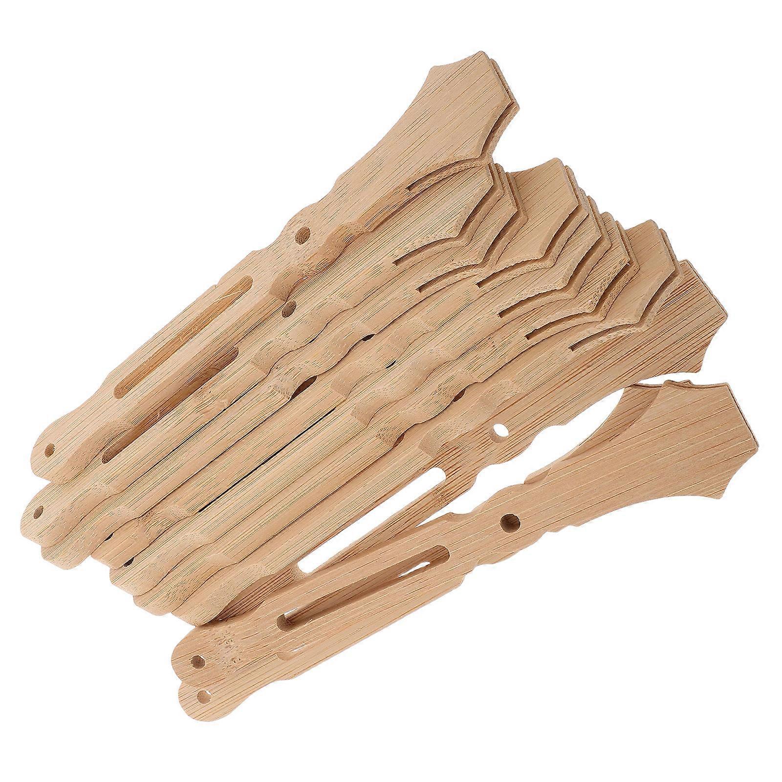 DIY Hand Fans with Sturdy Bamboo Craft Sticks for Wedding DIY Projects Beige Color 10PCS