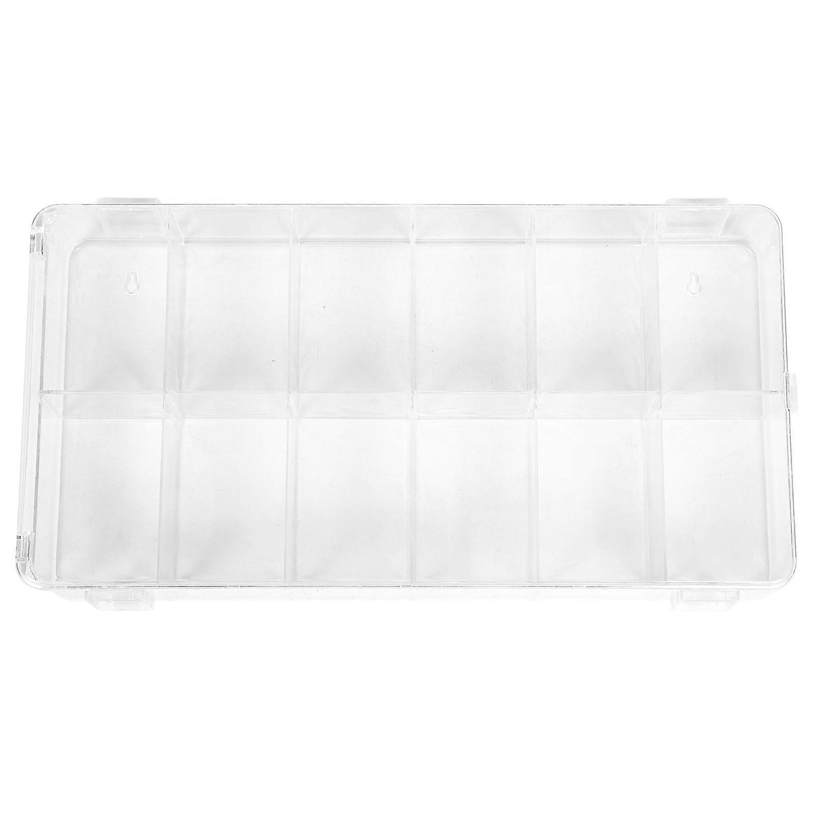 Figurine Display Case Clear Acrylic Material Showcase Function Miniature Storage Box For Hobbyists 16.1×8.3×2.6in 1Pack