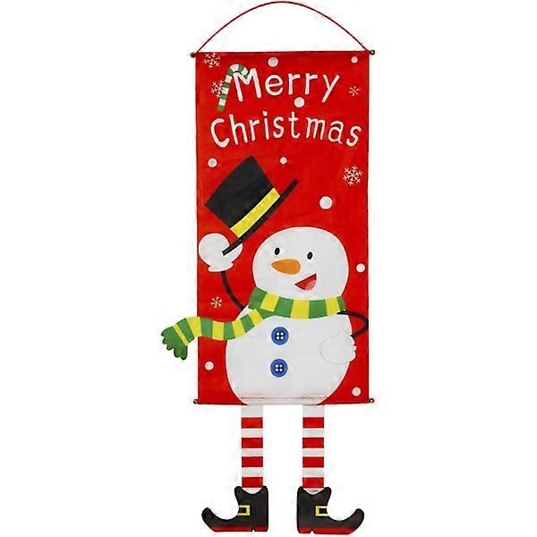 مرحبا بكم عيد ميلاد سعيد حزب الديكور الشرفة علامة الباب الأمامي شنقا لافتات الأعلام ، نسيج قطني طويل الديكور الجدار