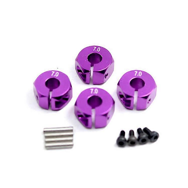 For HSP RC Car Aluminum Hexagon Combiner 7.0 Wheel Hex 12mm Drive Hubs with Pins Screws (4pcs/set)