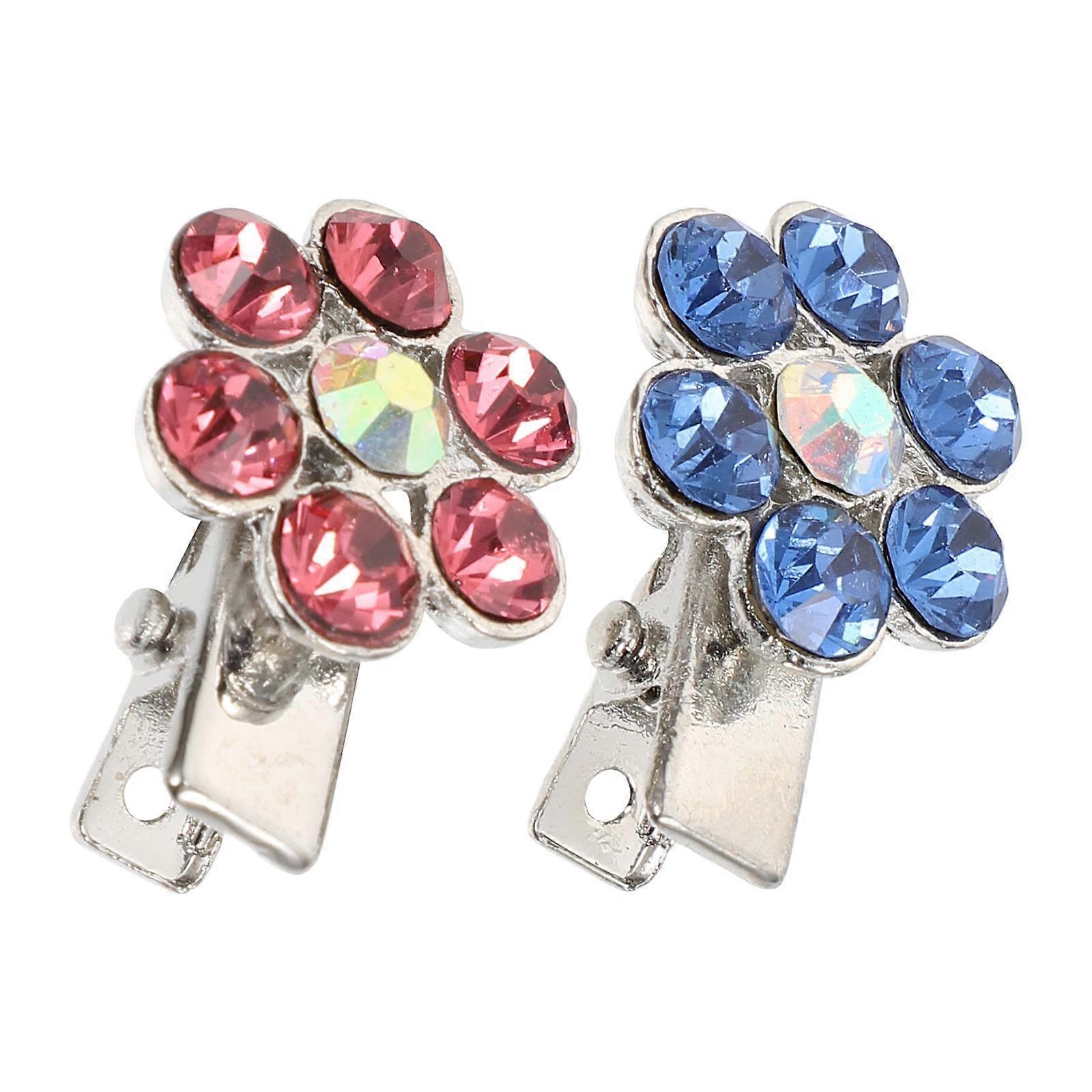 Pet Hairpins for Decoration Durable Alloy Material Assorted Color 2pcs