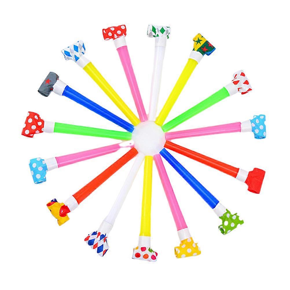 Pink Durable Plastic Dragon Whistles for Kids Playing Blow the Trumpet Party Noisemakers 11cm