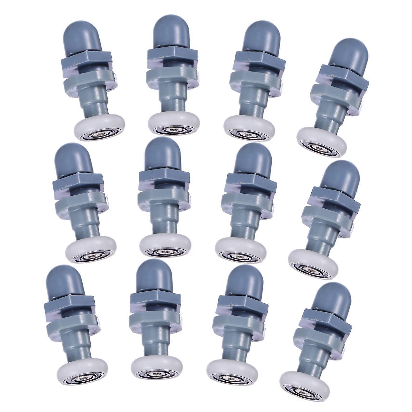 Shower Door Rollers 12-Pack Nylon Replacement Wheels for Bathroom Doors