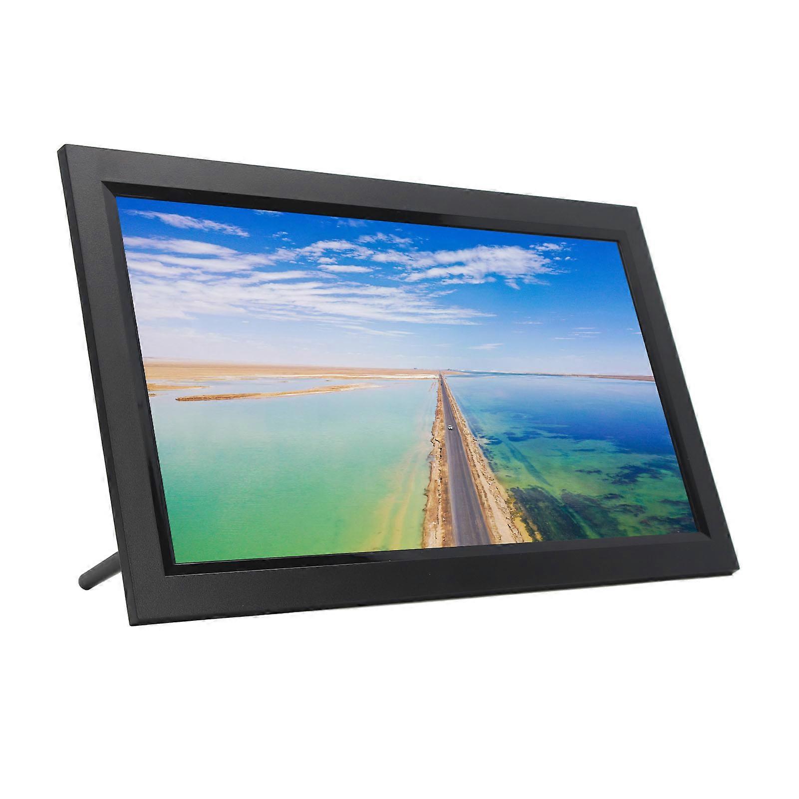 15.6 Inch WiFi Digital Photo Frame Touch Screen 32G Storage Auto Rotate Wall Mountable Electronic Picture Frame 100‑240V US Plug 