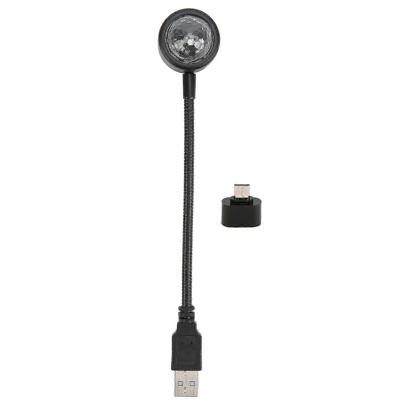 USB Star Projector Night Light LED Voice Control Adjustable 360 Rotation Romantic Portable for Car Home