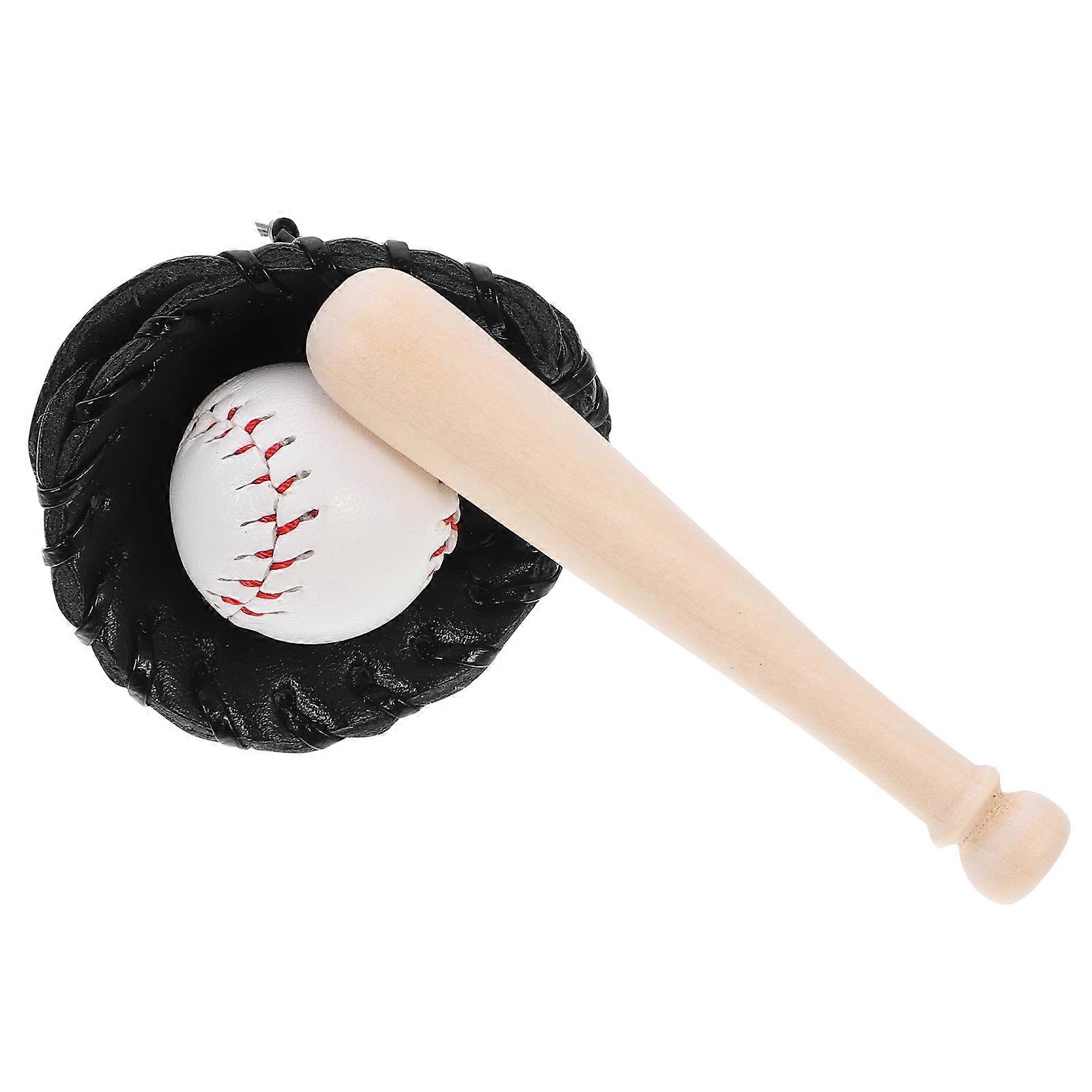 It seems you're referring to a **mini baseball toy set**—a miniature kit that includes a tiny baseball bat, glove, and ball, likely designed for