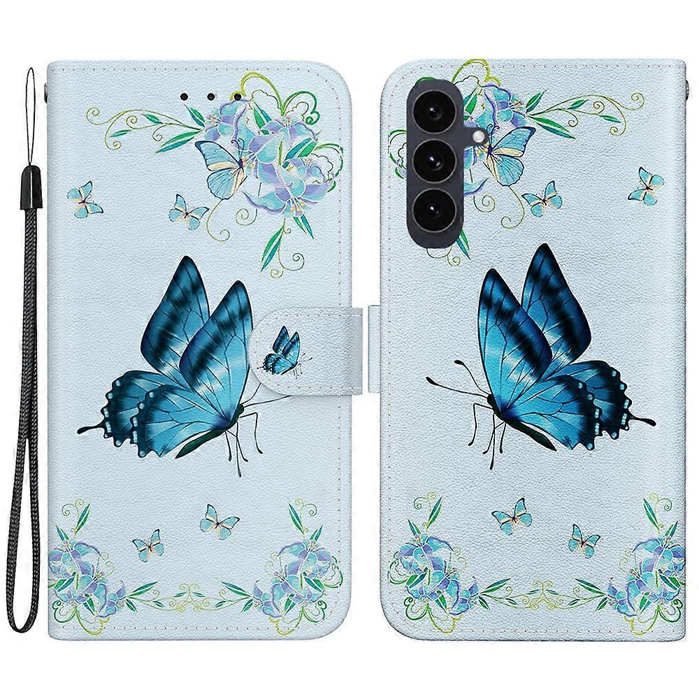 Compatible For Samsung Galaxy S25 FE Wallet Phone Case Anti-Drop Pattern Printing Leather Flip Cover with Strap