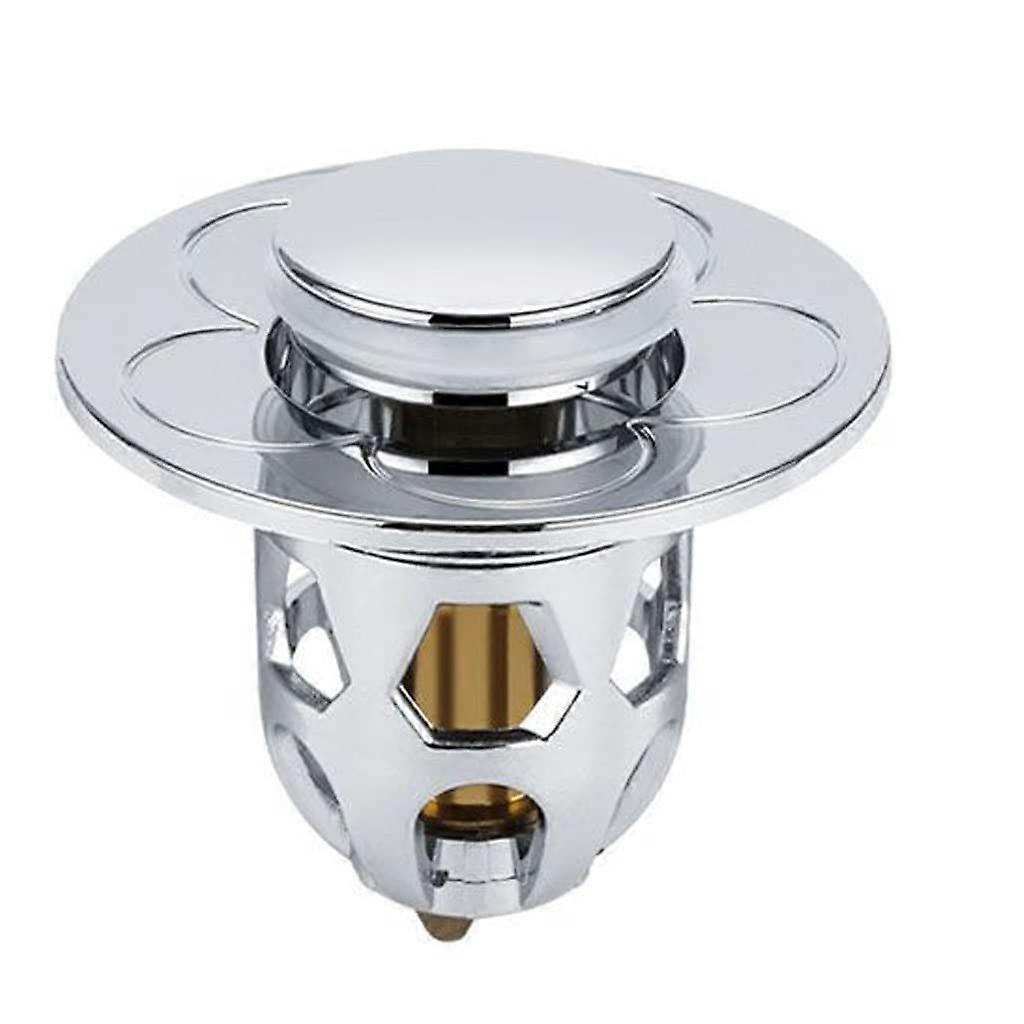 Abflussstopfen 60mm D, Waschbeckenfilter für Badewanne, Haarfänger mit Up Bouncing Core, Beckenablauffilter, Beckenfederkern