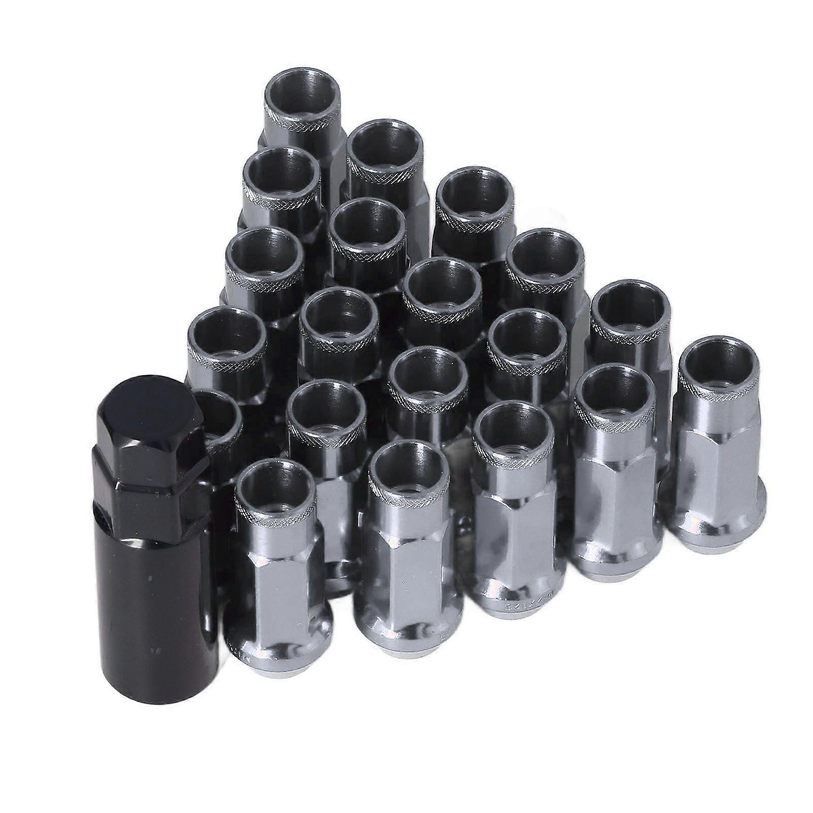 אגוזי גלגל אוניברסלי לרכב M12x1.25 מתכת 20 יחידות