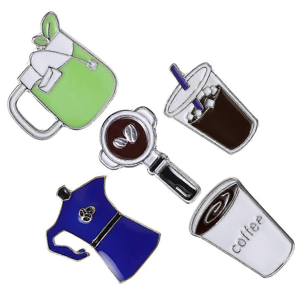 5pcs Lightweight Alloy Decorative Brooch for Clothing Backpack Fun and Stylish Assorted Color