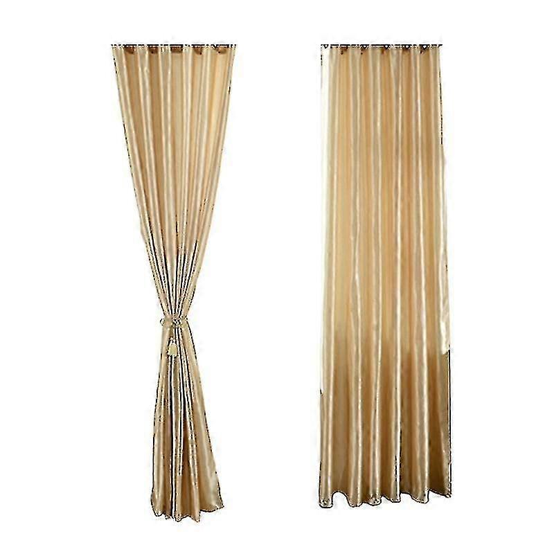 Curtains, Solid Color Rod-Passing Polyester Fiber, Comfortable, Soft, Durable, Suitable for Multiple Places