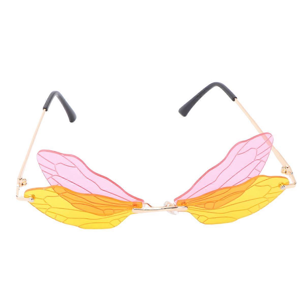 Dragonfly Wings Glasses Fun Party Photo Props Creative Holiday Accessories for Weddings Gatherings Lightweight Easy Carry Dress Up Events