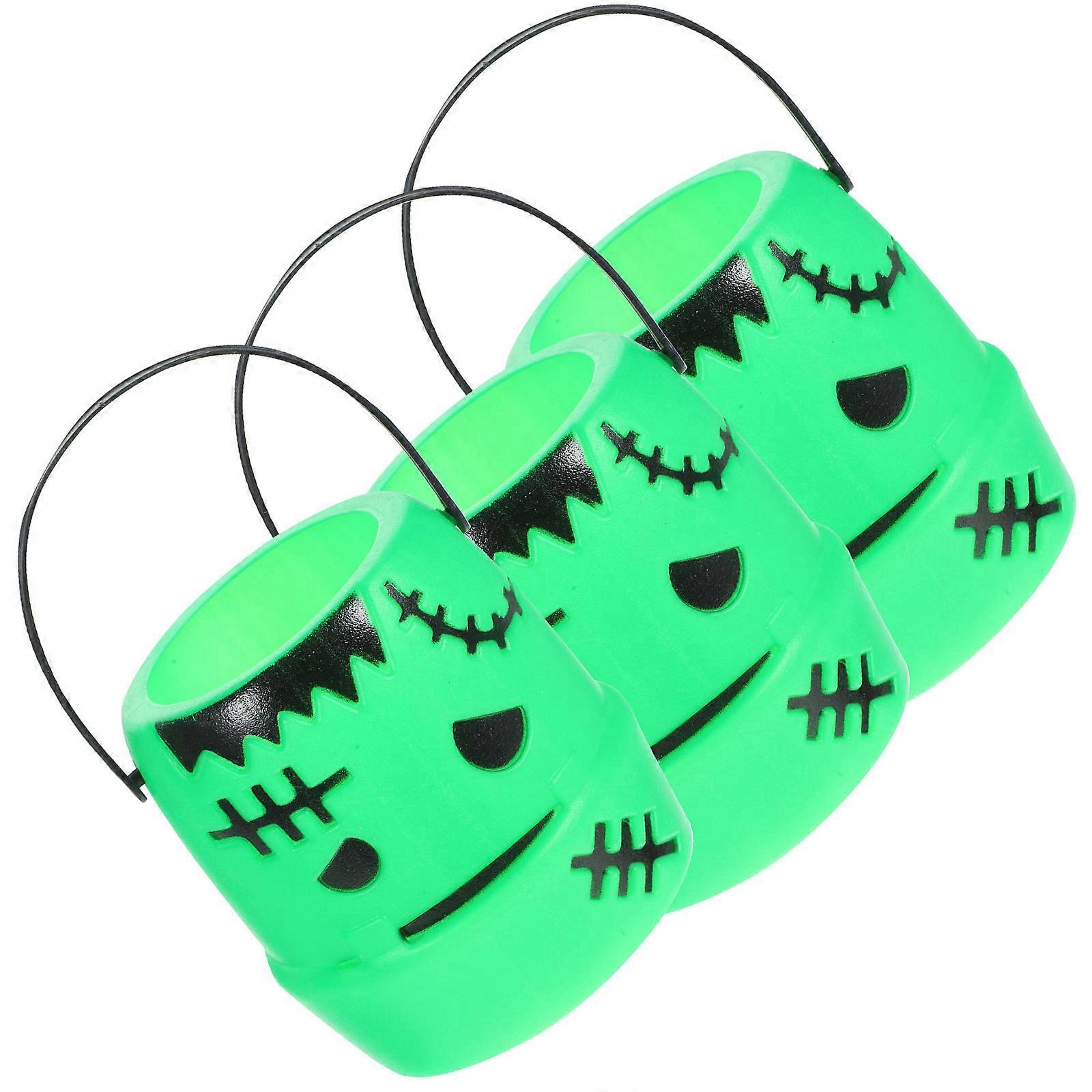 Here's a refined and engaging product description for your **3pcs Portable Green Pumpkin Buckets**:
🎃 **3 Pack Portable Green Pumpkin Buckets –