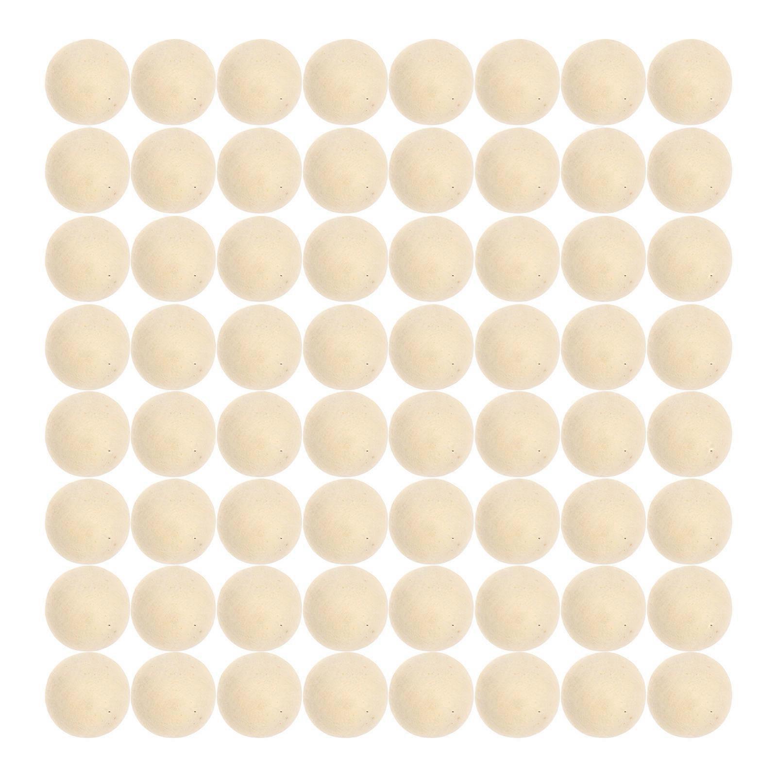 100pcs Unfinished Round Wooden Balls Smooth Craft Spheres for DIY Projects Natural Wood Beads for Creative Handmade Crafts and Decorative Fillings