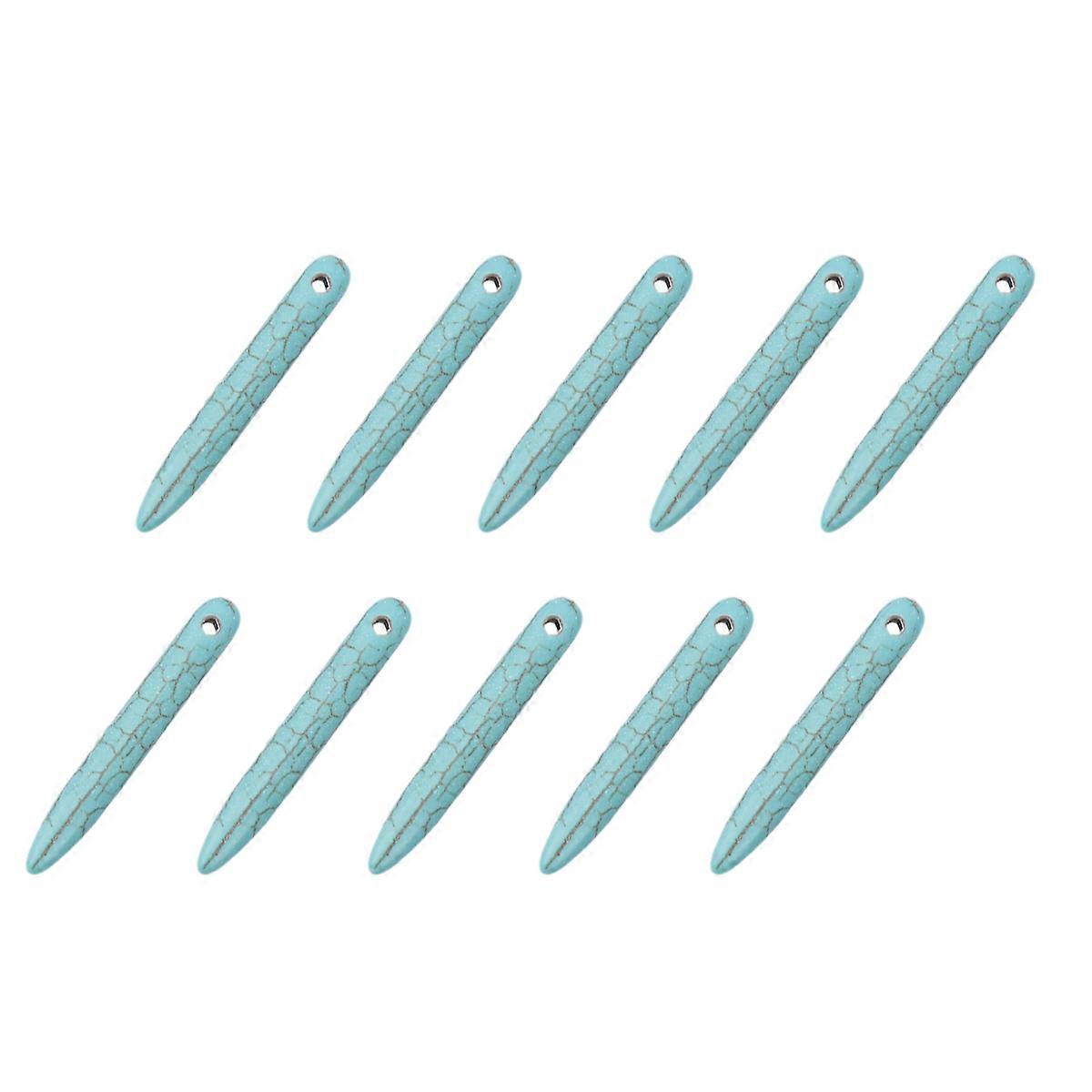 Turquoise Beads For Crafts 100Pcs Needle Shape Grain Beads DIY Craft Jewelry Making Kids Accessories 45Mm Diameter