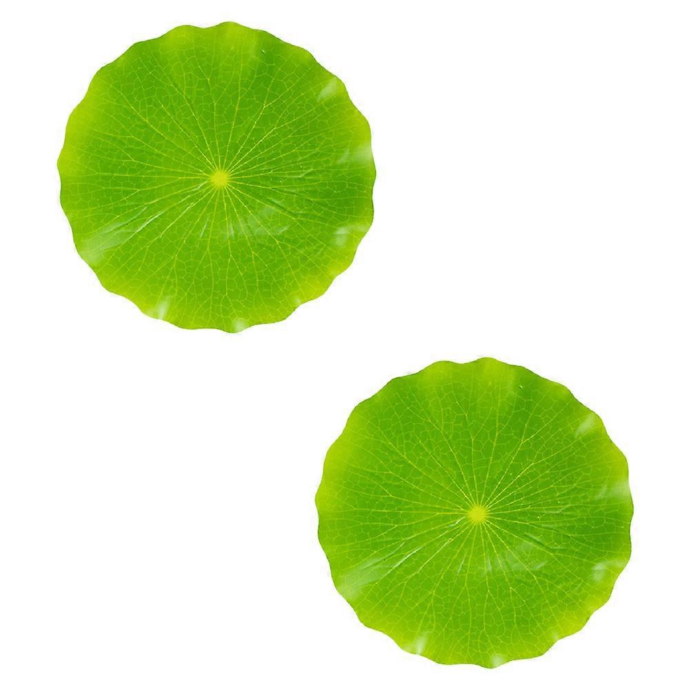 Simulation Green Plants 2Pcs Dish Decoration Mats Ideal For Cafes And Dining Tables Throughout Various Occasions