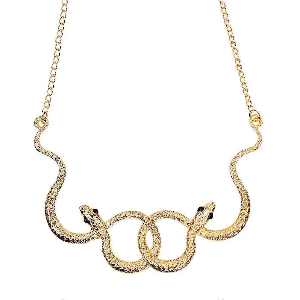 Lockbone Chain Double Snake Necklace for Decor 1Pcs Chic Elegant Necklace