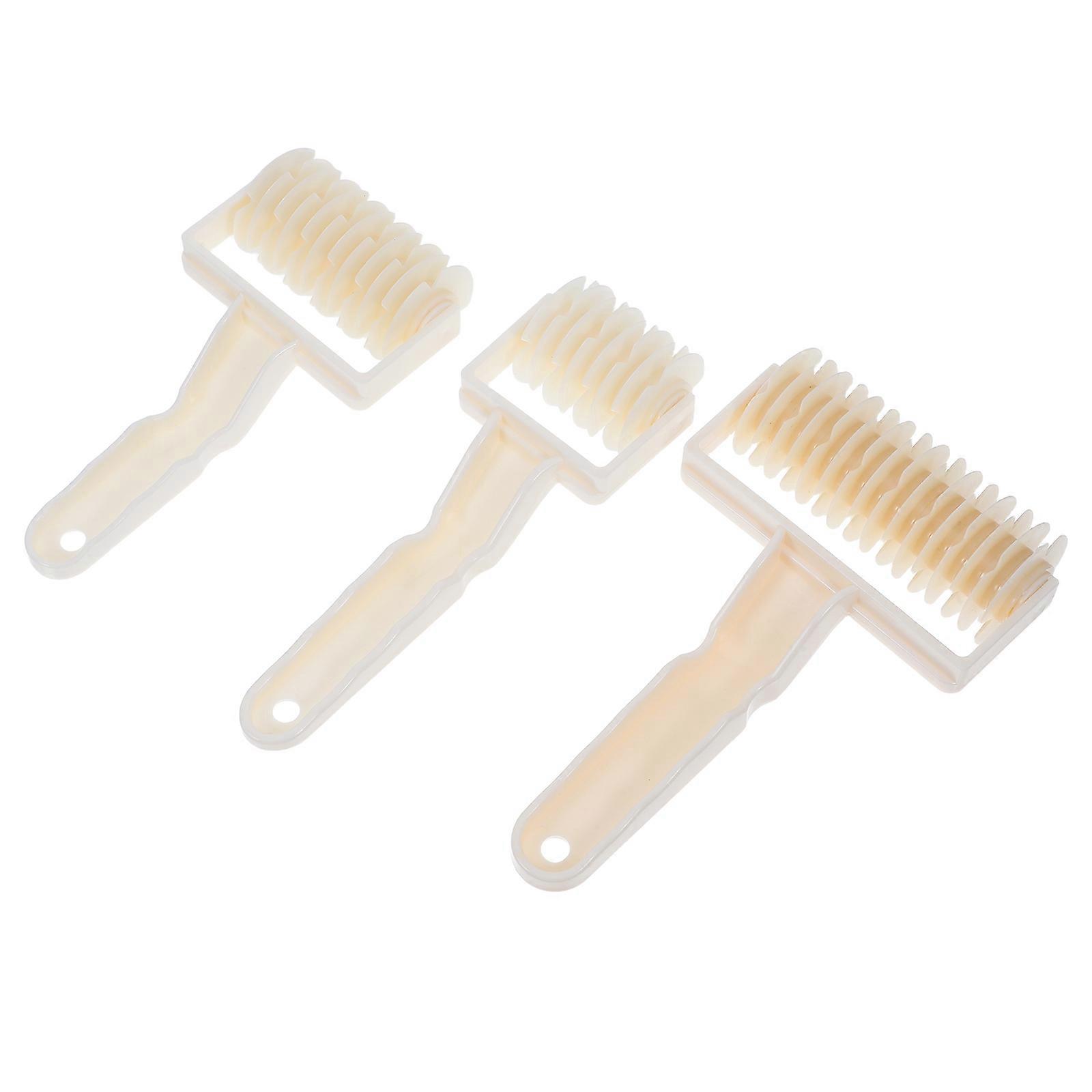 3pcs Pastry Lattice Roller, Ergonomic Dough Tool for Pies, Cookies & Pizza – Comfortable Grip Baking Roller for Home & Professional Use