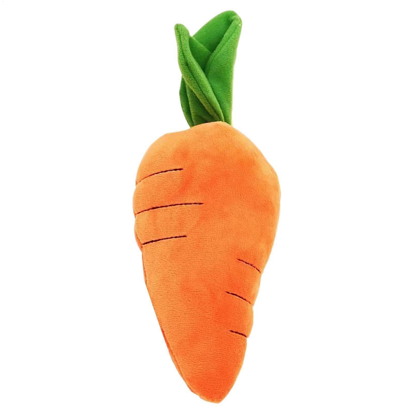 Plush Toy for Dogs and Cats, Carrot-Shaped Stuffed Toy, Stress Relief Chew Toy for Small, Medium, and Large Breeds