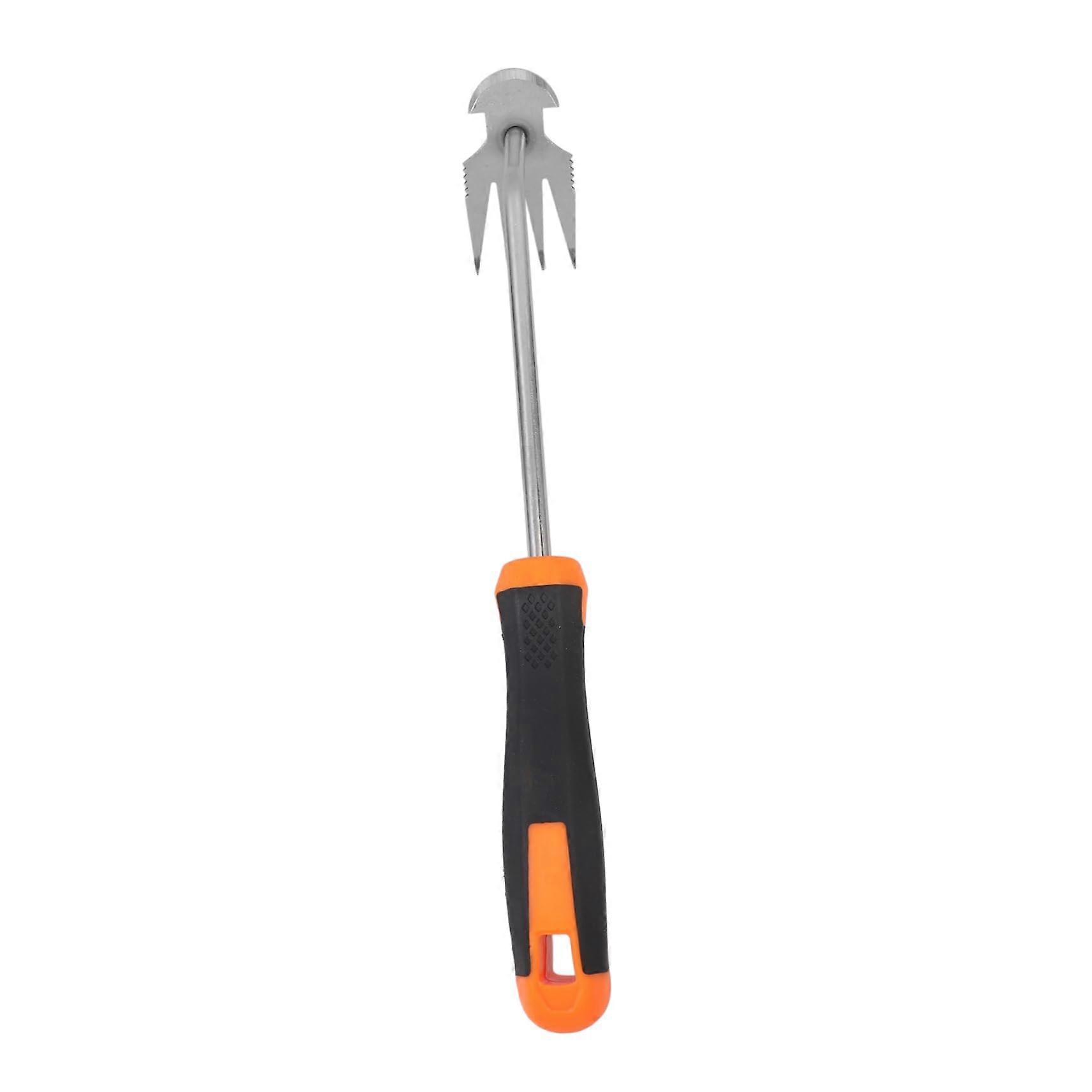Garden weed puller with ergonomic handle, multifunctional hand tool for removal, ideal for difficulties with small tools.