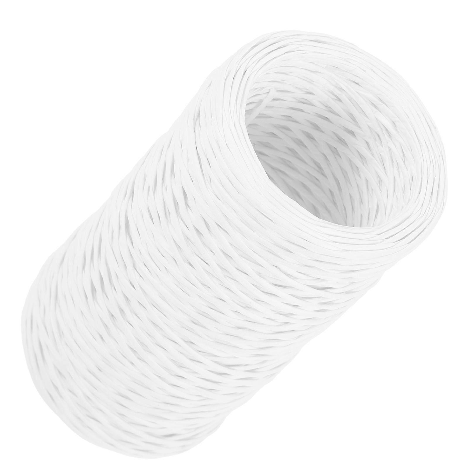1 Roll Of Anti-Wear DIY Crafting Rope For Gift Box Packing And Bag Drawstring In White Color