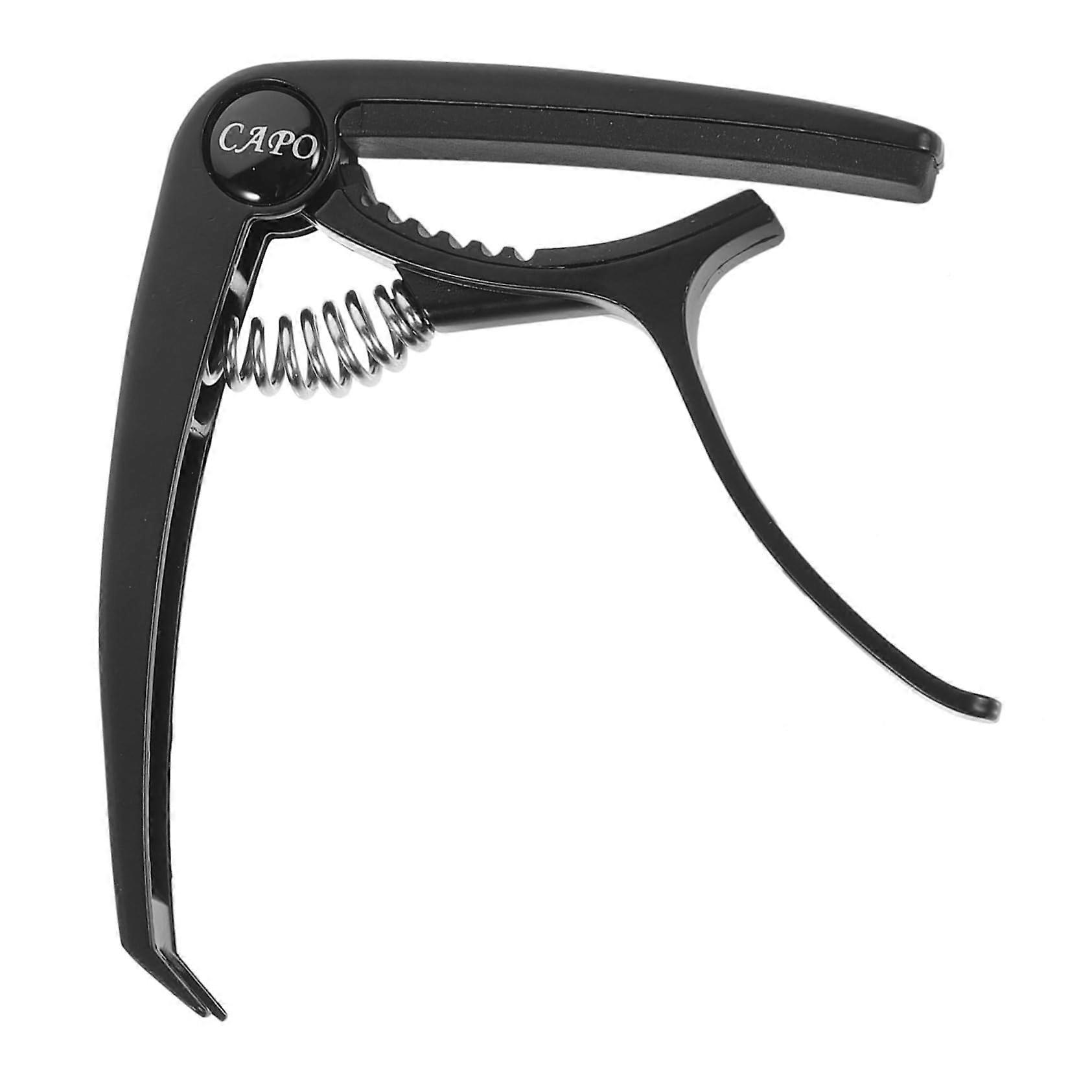 Guitar Capo For Acoustic Guitars - Clamp-On, 6-String Compatible, Black, Durable Guitar Accessory