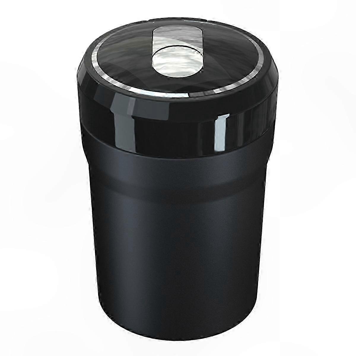 Portable Smokeless Car Ashtray with Lid and LED Light, Cylinder Cup Holder Design for Convenient Use