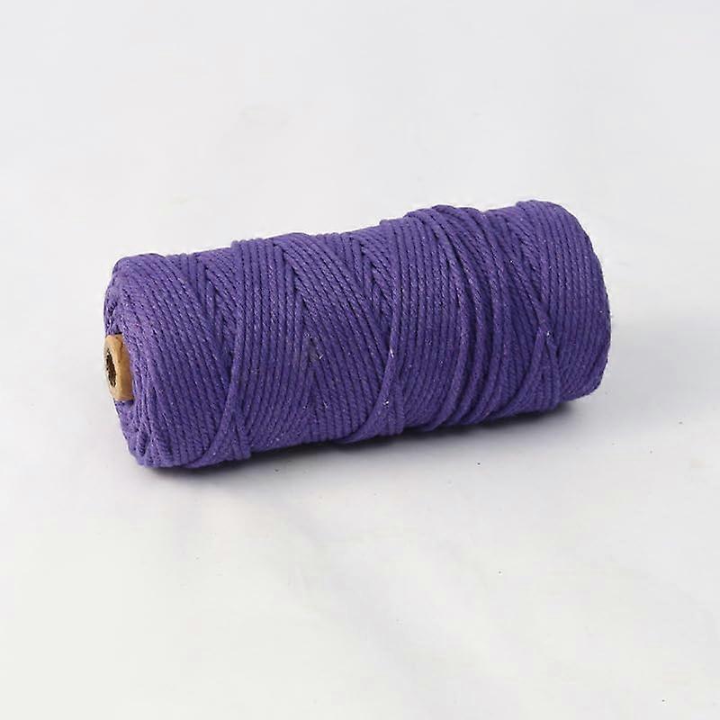 Makramee cord, 4 mm x 110 m, natural macrame cotton rope, colored macrame rope