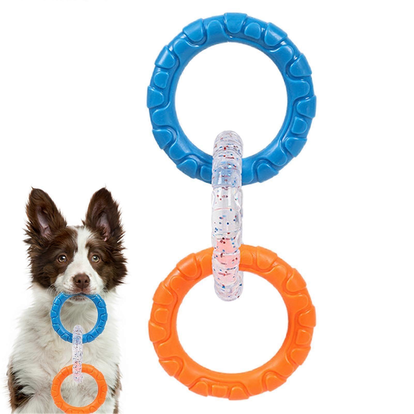 Chew Toy for Puppies, Interactive Teeth-Cleaning Ring, Indestructible, Durable Rubber, Small
